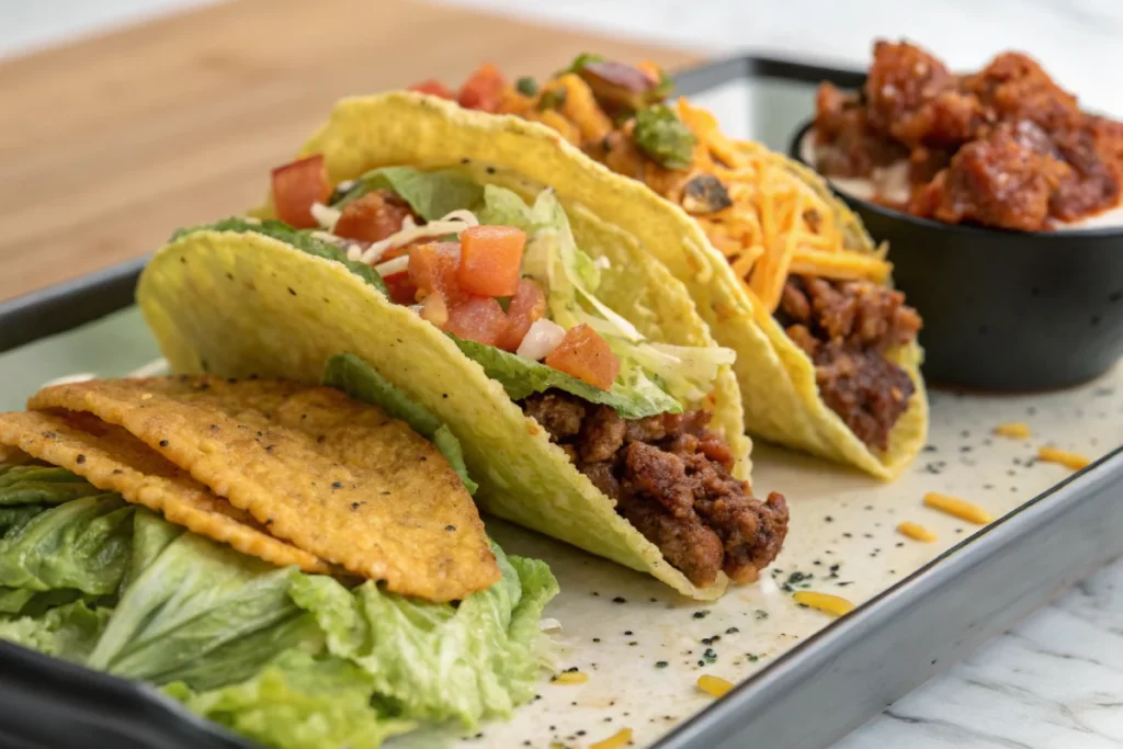 three smash burger taco variations including keto and spicy versions