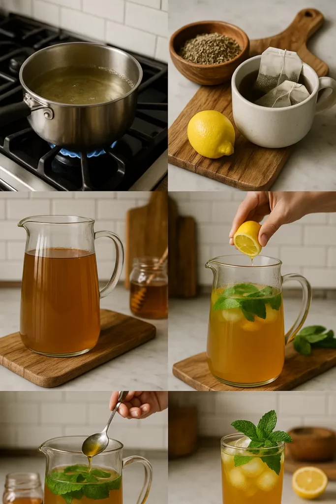 Brewing green tea and yerba mate for Brazilian Mounjaro Iced Tea Recipe
