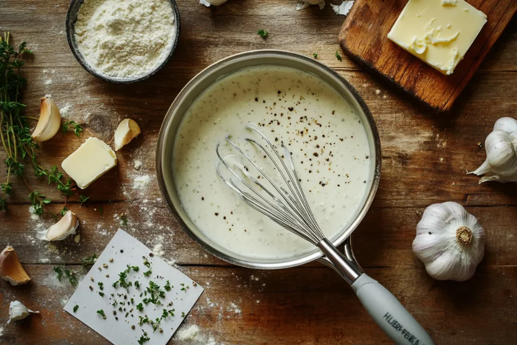 Cream Sauce Base HelloFresh Recipe in saucepan