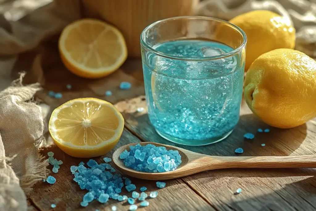 Blue salt trick detox drink for men