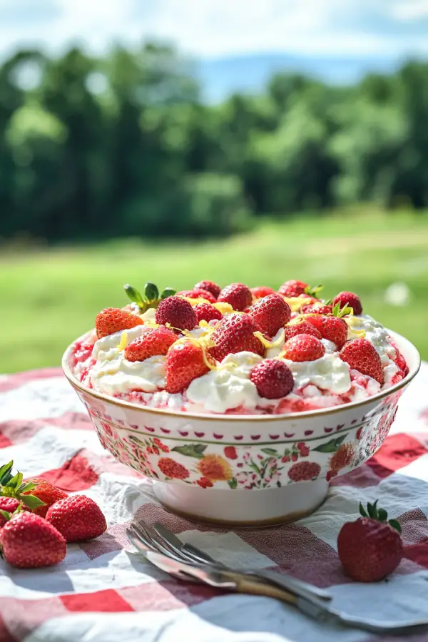 Strawberry twist on Heaven on Earth Cake