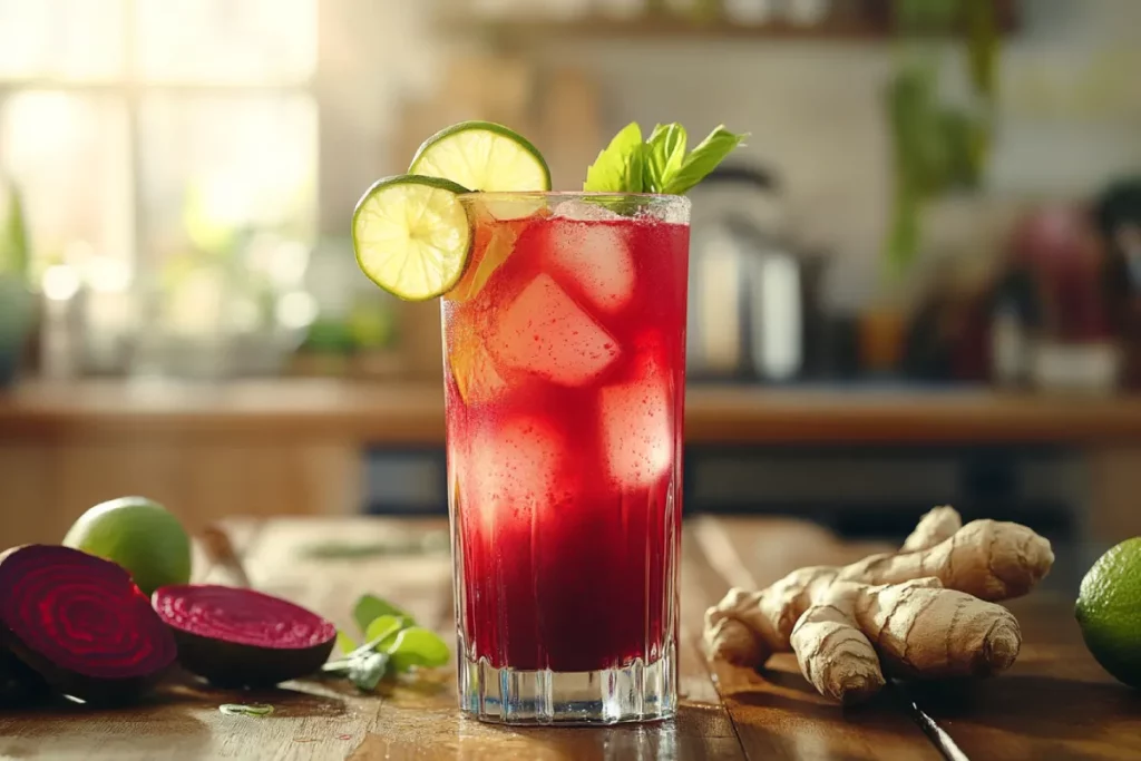 Beetroot Drink Brazilian Mounjaro Recipe Glass