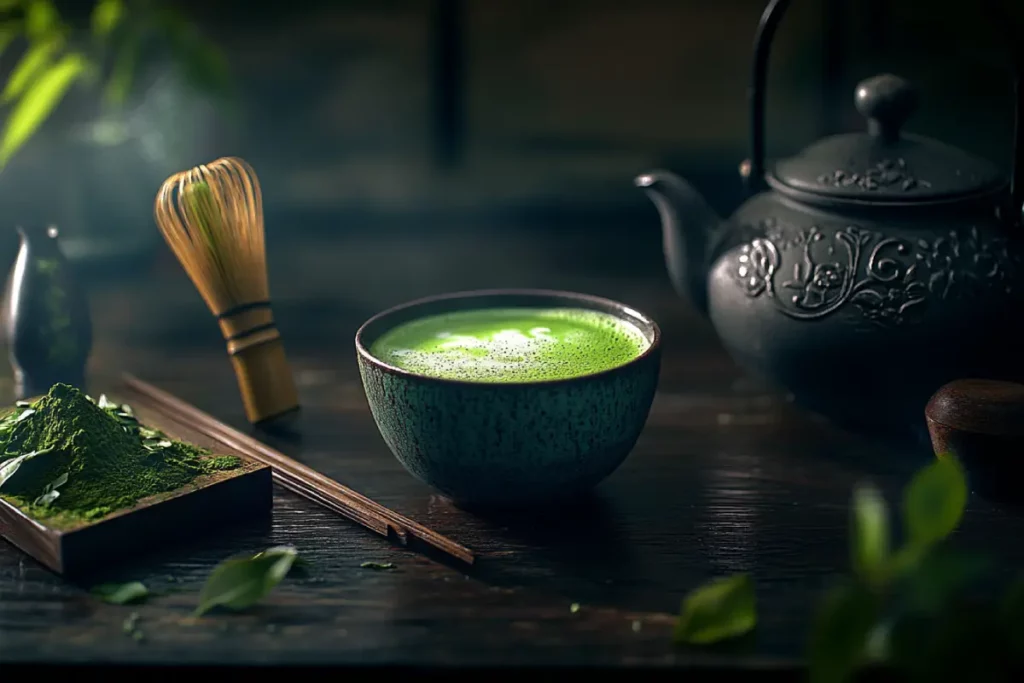 matcha tea in traditional cup