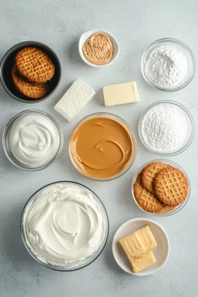 Ingredients for Biscoff cheesecake