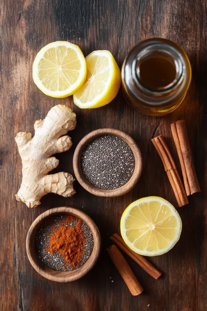 Ingredients for making the natural Mounjaro recipe