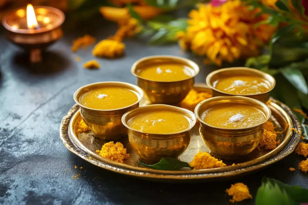 Ugadi Pachadi serving presentation
