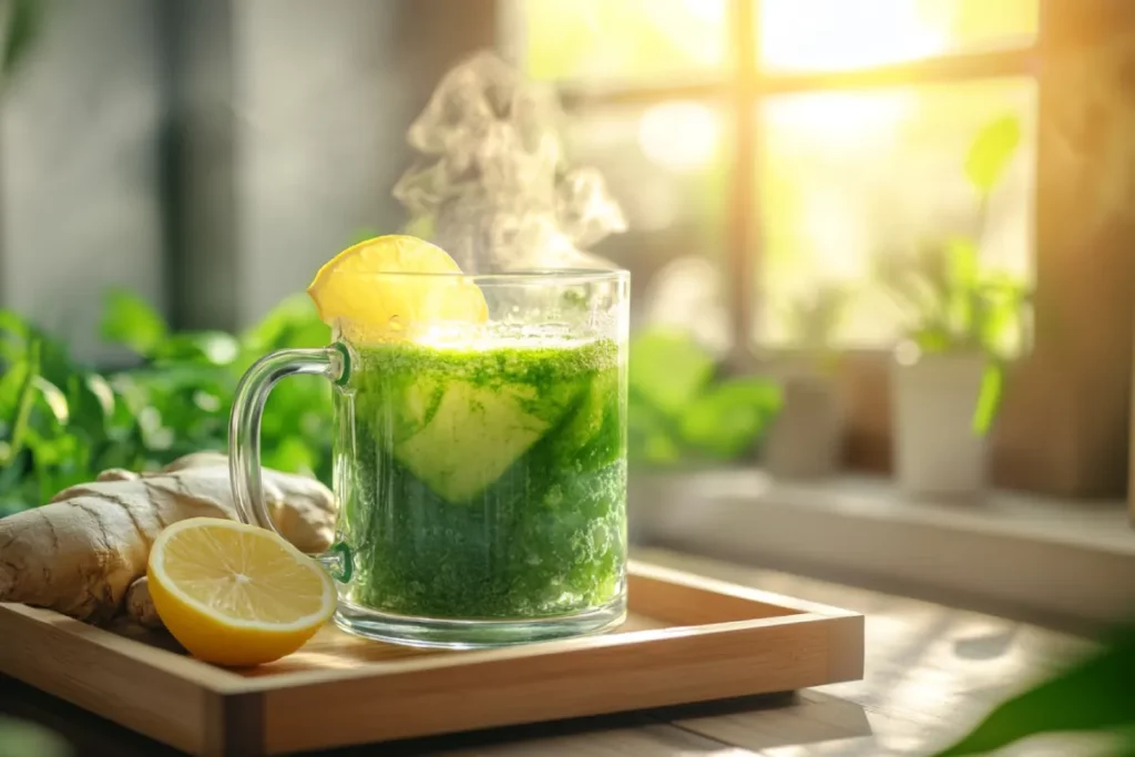 what is the Japanese Mounjaro recipe drink on wooden tray