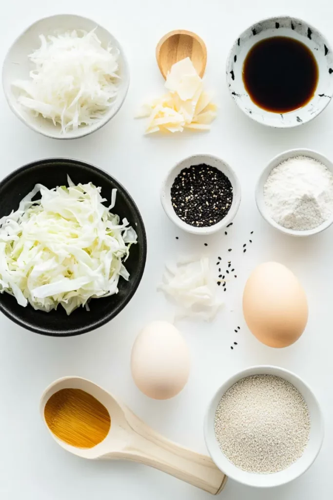 ingredients for low-carb monjayaki