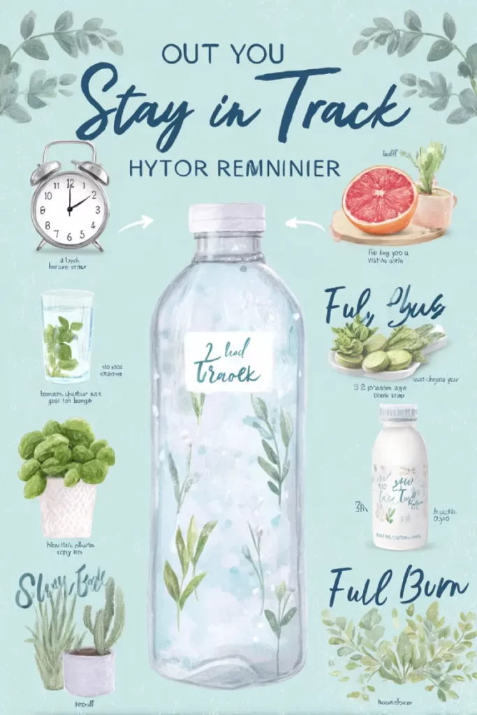 2 liter water intake tracker for daily fat burn