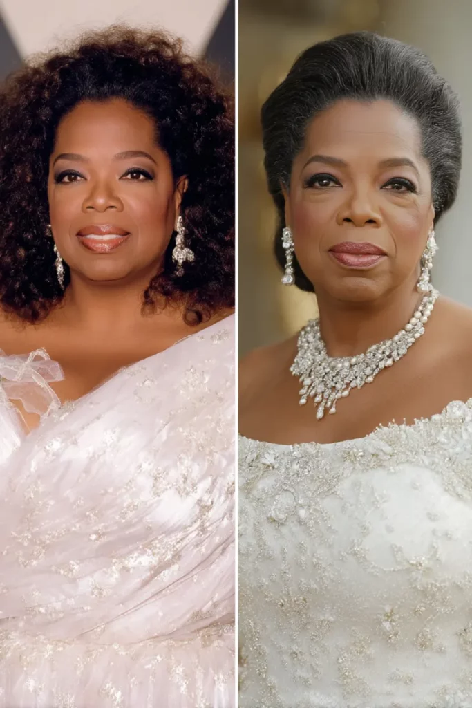 Oprah Winfrey before and after her weight loss transformation